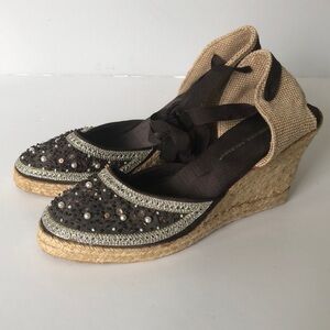 MONTEGO Bay Club Espadrilles Wedge Sandals Size 7.5